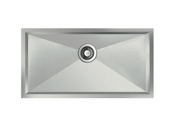 33 inch Stainless Steel Undermount Single Bowl Zero Radius Kitchen Sink - Zero 33 - Sink Depot